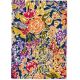 Tapis floral laine moderne tufté main Sanguine