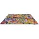 Tapis floral laine moderne tufté main Sanguine