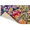 Tapis floral laine moderne tufté main Sanguine