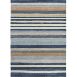 Tapis laine moderne tufté main rayé Rosita