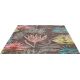 Tapis floral viscose et laine design tufté main Yasuni