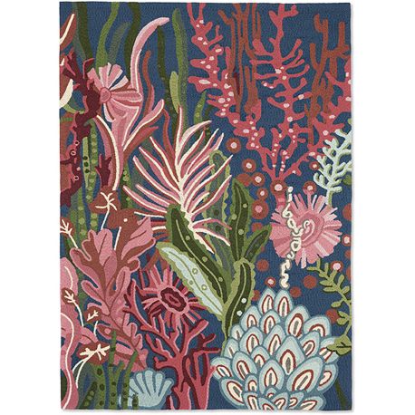 Tapis floral extérieur et intérieur moderne Acropora