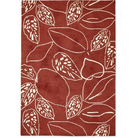 Tapis floral laine tufté main moderne Orto