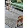 Tapis floral laine tufté main moderne Orto