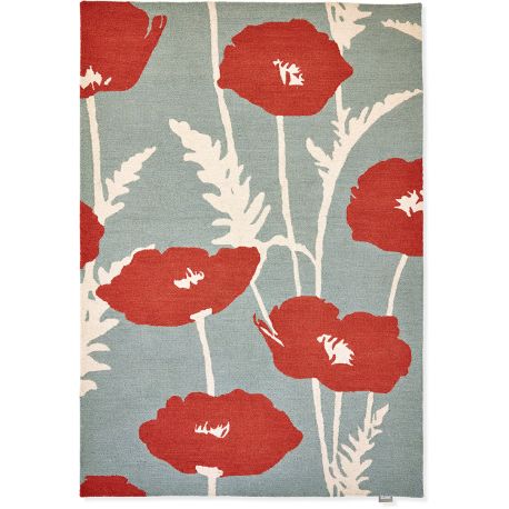 Tapis tufté main floral design laine Poppy Pop