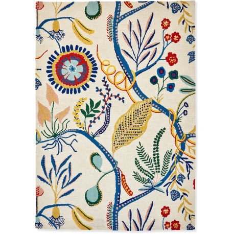 Tapis laine floral tufté main moderne Jackfruit And The Beanstalk