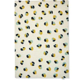 Tapis ethnique moderne laine tufté main Leopard Dots