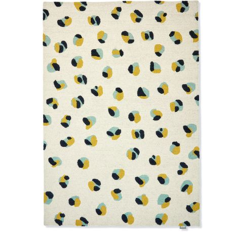 Tapis ethnique moderne laine tufté main Leopard Dots