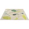 Tapis laine floral rectangle moderne Oxalis