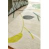 Tapis laine floral rectangle moderne Oxalis