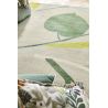 Tapis laine floral rectangle moderne Oxalis