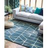 Tapis scandinave laine tufté main géométrique Viso