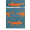 Tapis tufté main moderne laine rectangle Mr Fox