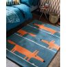 Tapis tufté main moderne laine rectangle Mr Fox