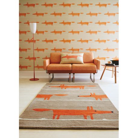 Tapis tufté main moderne laine rectangle Mr Fox