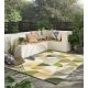 Tapis intérieur et extérieur graphique moderne Ottil