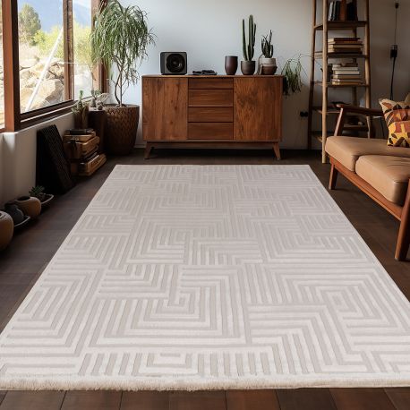 Tapis géométrique design effet 3D Lamego