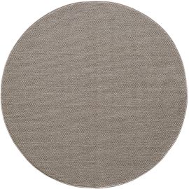 Tapis rond uni courtes mèches contemporain Breze