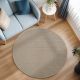 Tapis rond uni courtes mèches contemporain Breze