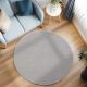 Tapis rond uni courtes mèches contemporain Breze