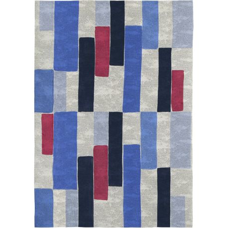 Tapis abstrait coloré moderne plat Sithe