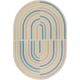 Tapis oval extérieure et intérieur plat moderne coloré Riviera