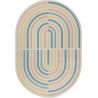 Tapis oval extérieure et intérieur plat moderne coloré Riviera