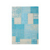 Tapis plat turquoise patchwork en polyester Indy