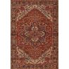 Tapis vintage plat rouge rayé Sintra
