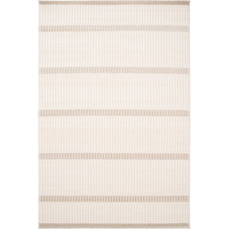 Tapis beige design à courtes mèches Leo