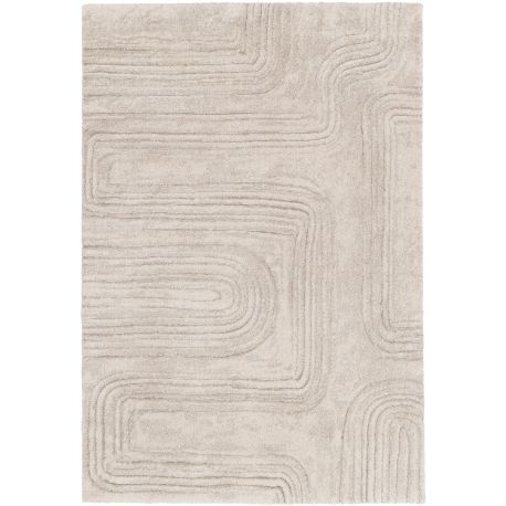 Tapis doux abstrait beige moderne Nazar