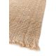 Tapis jute naturel plat avec franges Hotami