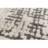 Tapis vintage recyclé marron rayé plat Sigvard Mats