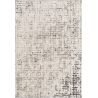 Tapis vintage recyclé marron rayé plat Sigvard Mats