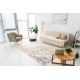 Tapis vintage recyclé marron rayé plat Sigvard Mats