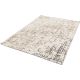 Tapis vintage recyclé marron rayé plat Sigvard Mats
