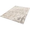 Tapis vintage recyclé marron rayé plat Sigvard Mats