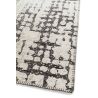 Tapis vintage recyclé marron rayé plat Sigvard Mats
