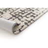 Tapis vintage recyclé marron rayé plat Sigvard Mats