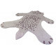 Tapis en coton antidérapant lavable en machine blanc Little Fox Nattiot