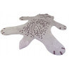 Tapis en coton antidérapant lavable en machine blanc Little Fox Nattiot