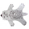 Tapis en coton antidérapant lavable en machine blanc Little Fox Nattiot