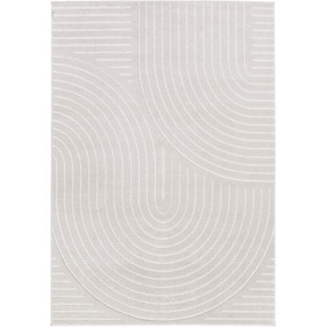 Tapis doux courbe moderne rectangle Holger