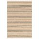 Tapis moderne écologique rayé avec franges Ingvar