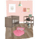 Tapis hibou rose en coton Sweet Pepa Nattiot