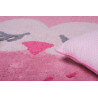 Tapis hibou rose en coton Sweet Pepa Nattiot