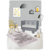 Tapis en polypropylène enfant Vintage Teddy Nattiot