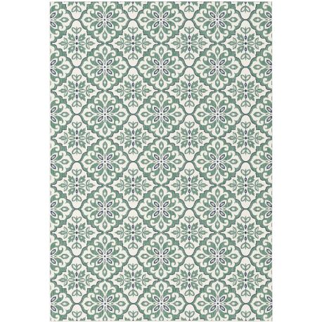 Tapis plat extérieur et intérieur mosaïque Linnea