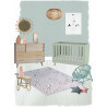 Tapis rectangle pour enfant gris Sweet Dream Nattiot