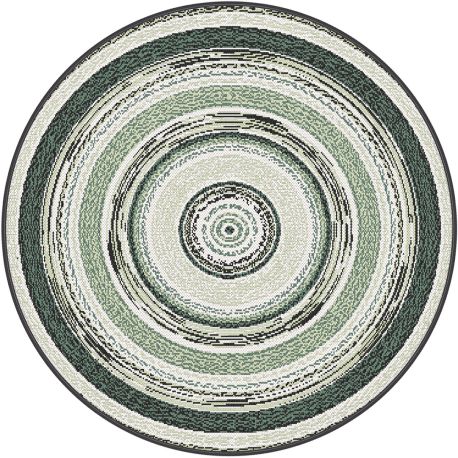 Tapis rond moderne extérieur et intérieur plat Nilla